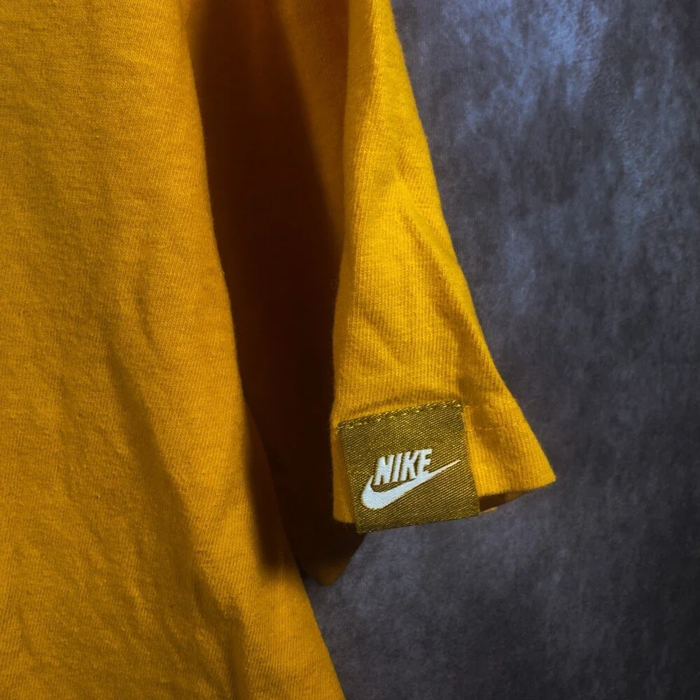 2000s Nike Scoring Machine Graphic T-Shirt Mustard Yellow XL